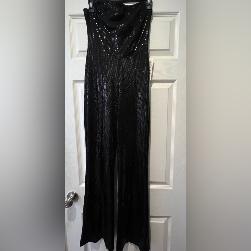 UO Spotlight Sequin Corset Jumpsuit - Picture 2 of 10